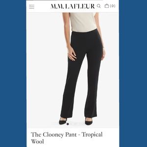 M.M. LaFleur Clooney Slacks in Black Tropical Wool Size 4